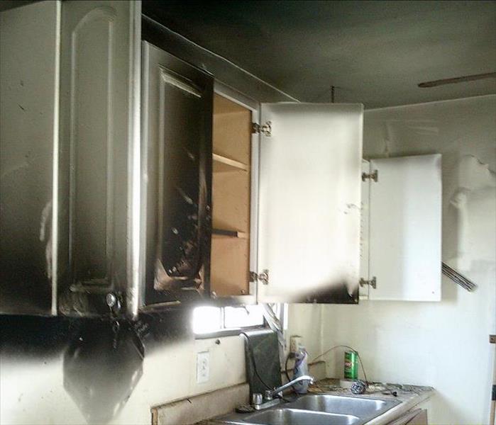 fire & water damaged kitchen