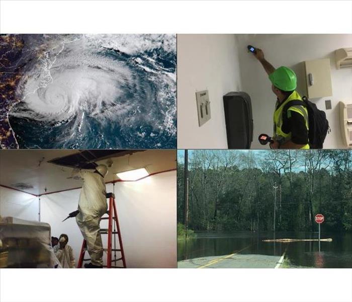 Employees testing Hurricane damaged homes