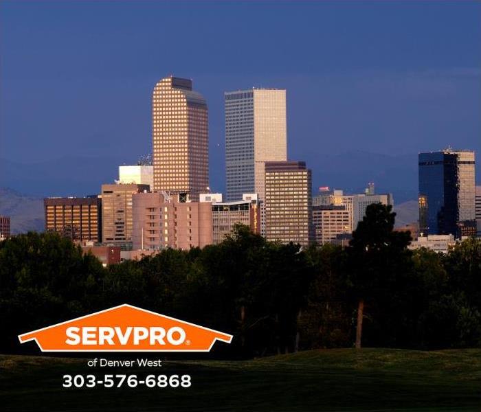 A view of buildings in Denver.